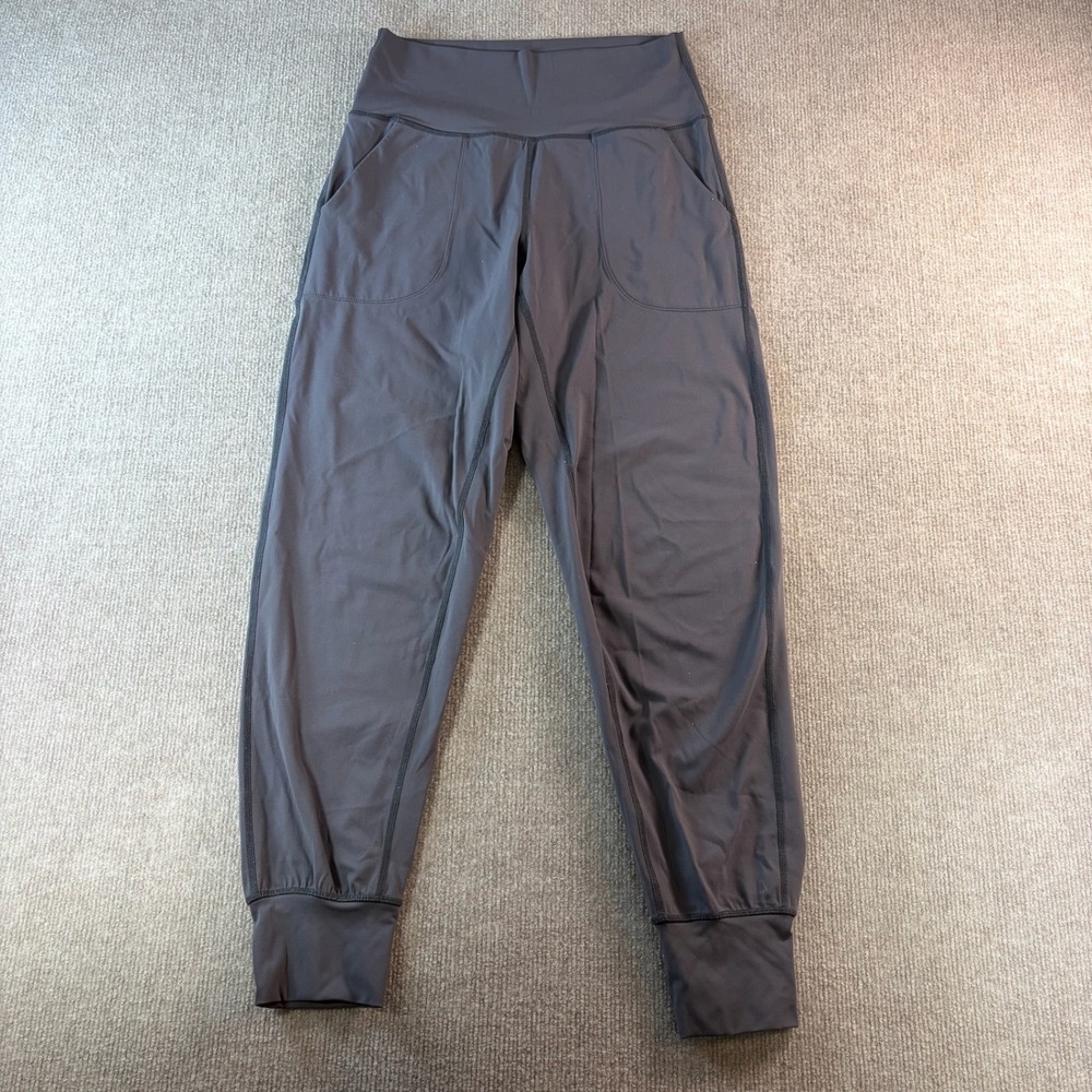 Colorfulkoala Premium High Waisted Joggers Charcoal Gray Yoga Pants Pocket Small